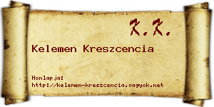Kelemen Kreszcencia névjegykártya